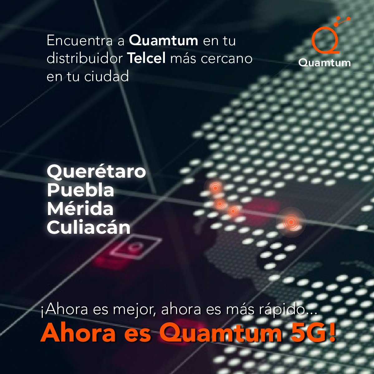 QuamtumConnect5's tweet photo. Encuéntranos en en Centros de Atención a Clientes #telcel en toda la República Mexicana.

#Quamtum #Connect1 #5G #Hubspot #HS1 #4G #Internet #internetportatil #conexion #7Febrero #Queretaro #puebla #Merida #Culiacan https://t.co/BVe5XQ7kBK