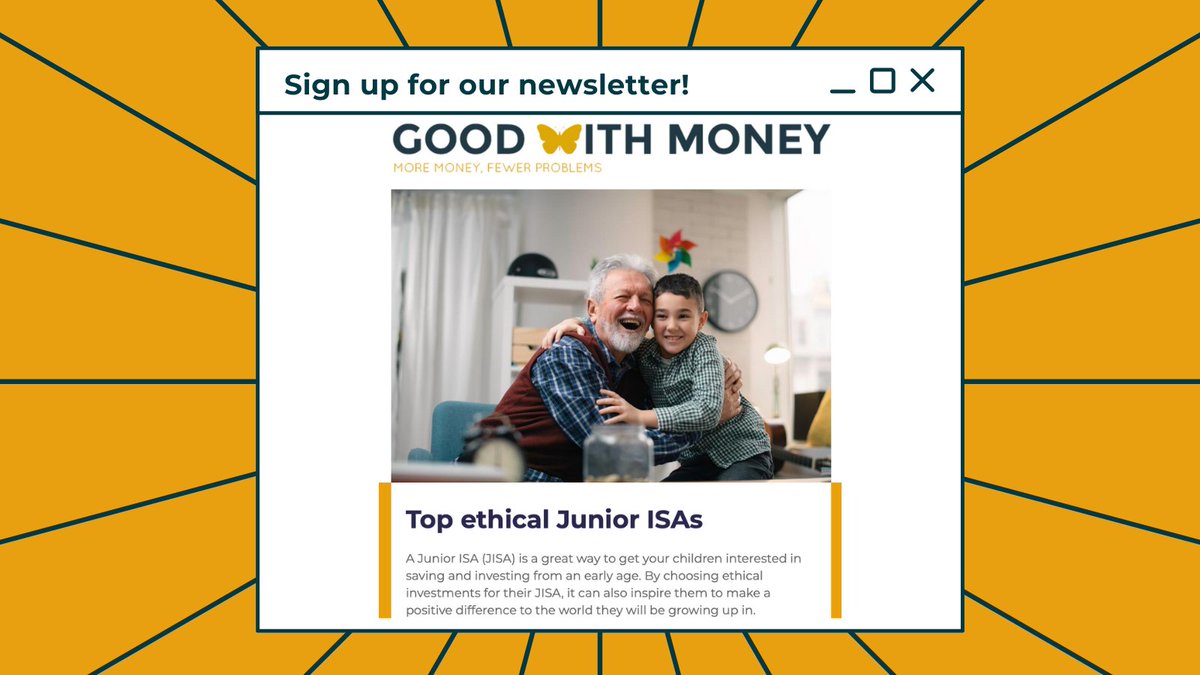 GoodMoneyGirl's tweet image. Our newsletter is out! 💌 Find out how to invest for your child's future AND the planet's with our top #ethicalJISAs, see our top #ethicalpension funds and get the Good Guide to Self-Employed Finances: ow.ly/oshK50MLJ53  @TheBigExchange_ @CIRCA5000 @eqinvestors