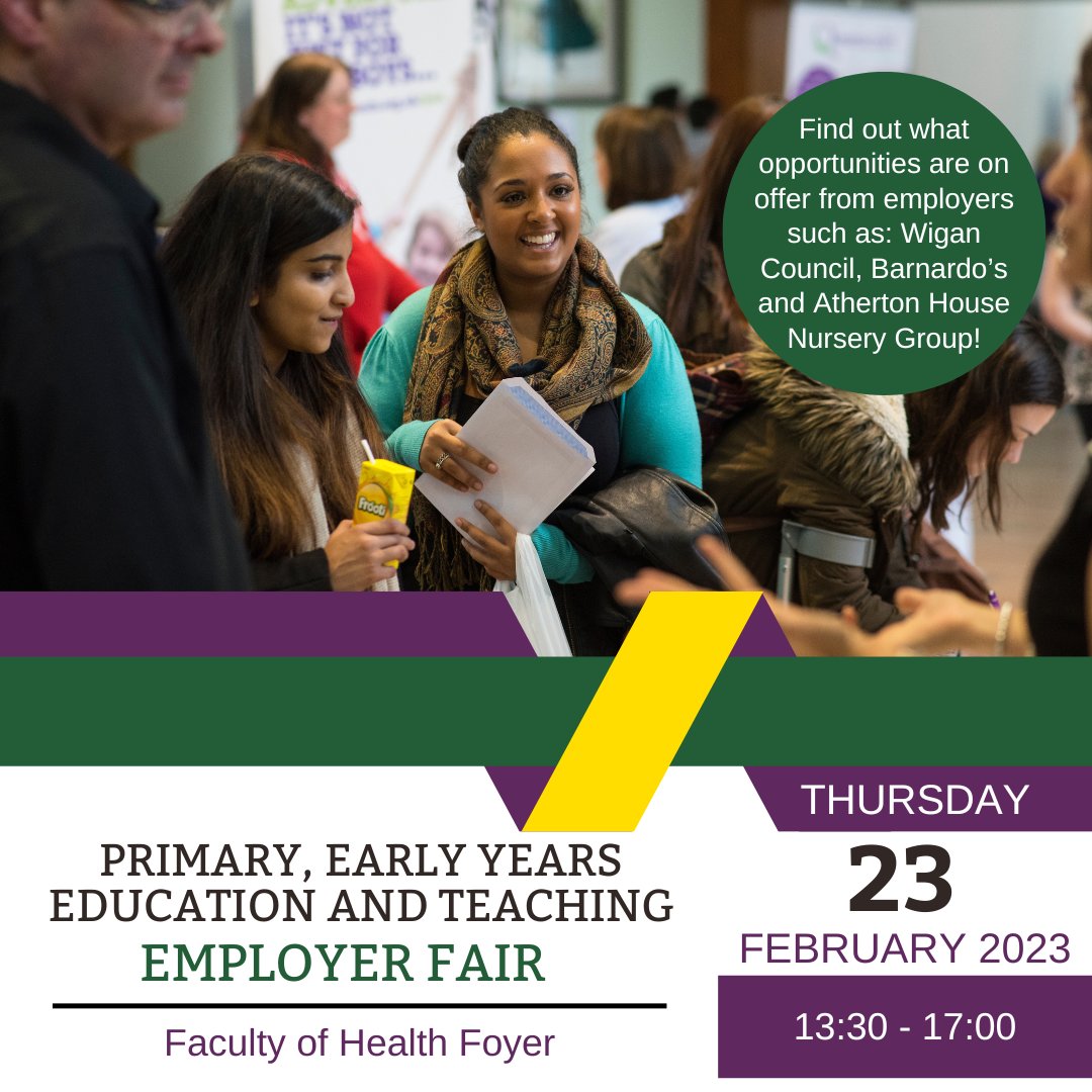 EHU_FOE's tweet photo. If you're a Primary or Early Years student, don't miss out on our Employer Fair on the 23rd February! 🌟

We'll be in the Faculty of Health Foyer from 1:30-5:00pm - see you there! https://t.co/PWhAaFP62l