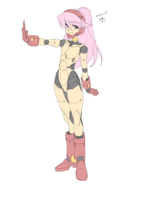 息抜きロボ娘さん
二枚目はマスターとのお出かけ(デート)服になります
三枚目は線を纏め中の暗殺ロボ娘さんです 