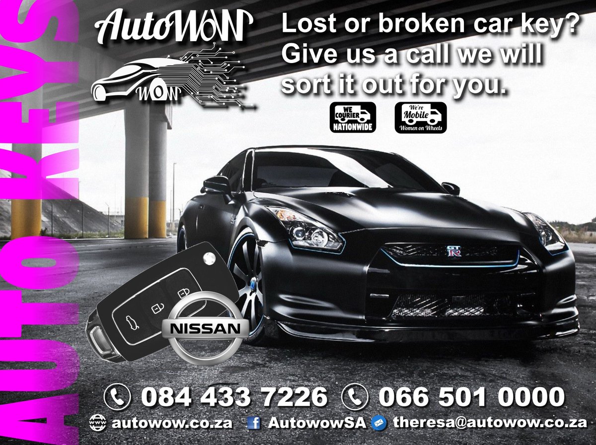 GorePrinting's tweet image. AutoWow Gauteng - Lost or broken car key for your Nissan? Give us a call we will sort it out for you.

Contact us on 0844337226 / 0665010000
Visit autowow.co.za for more info.
or Drop us message on our FB page facebook.com/AutowowSA/

#autoWow #autosparekey #newcarkey