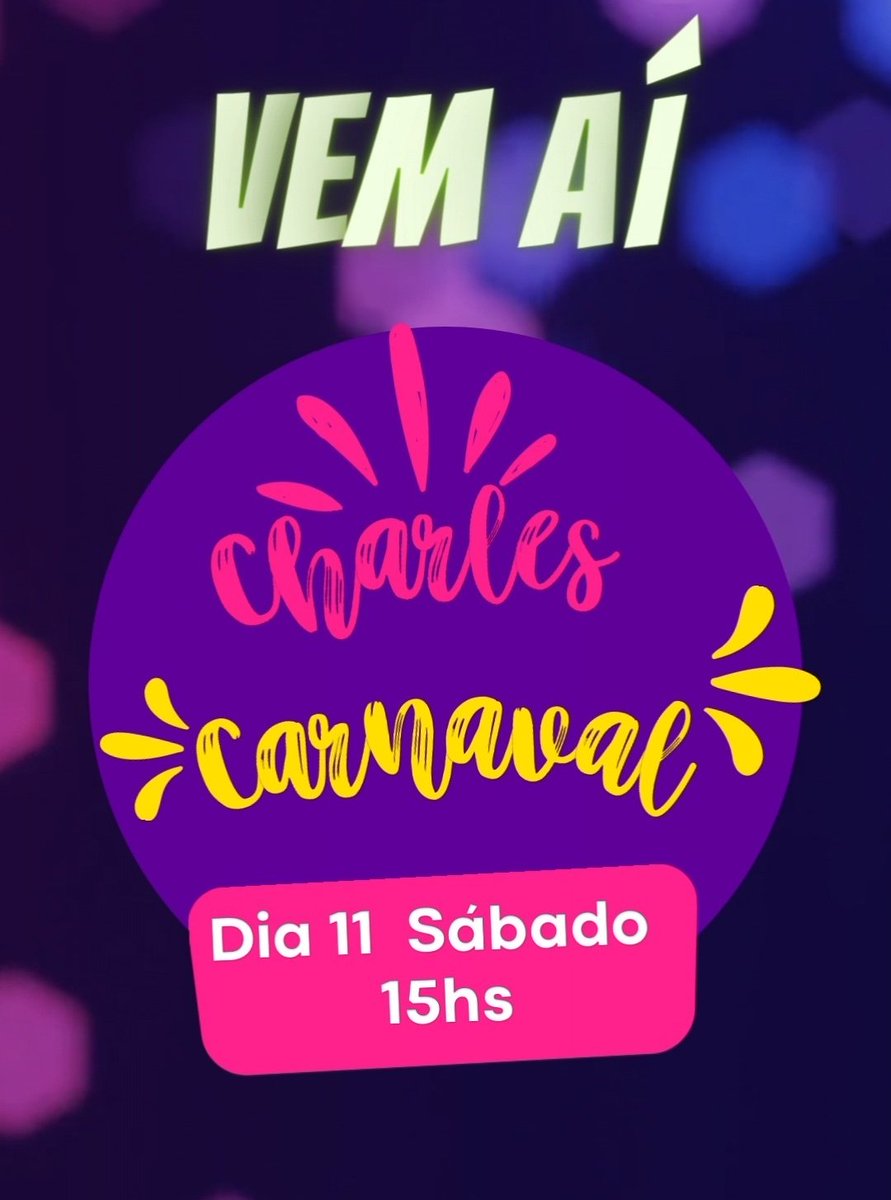 Charlinho___'s tweet photo. Bora dar nosso grito de Carnaval!?!?
Ê pra pular ,dançar, brincar ...
Todos estão convidados .
Sábado agora dia 11 as 15hs no Seu Cristóvão ( rua São Cristóvão 291) .
Só 10,00 reais .
Vista sua fantasia , pegue a serpentina, confete e purpurina e se joguem... https://t.co/3Qz35H7VTs
