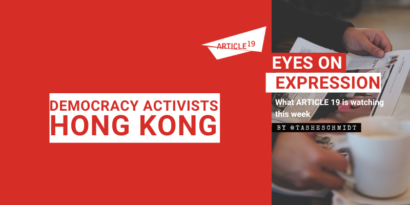 article19org's tweet photo. 🔺The national security trials of #HongKong47 pro-democracy activists are underway - without juries present.
ARTICLE 19 is alarmed by reports of people being paid to take up seats in the public gallery in an effort to block independent observers. #Save47
🔻https://t.co/Y0VP8xyURX https://t.co/pZZ3KMguve