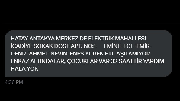 32 saattir enkaz altındalar ve hala yardım gelmemis