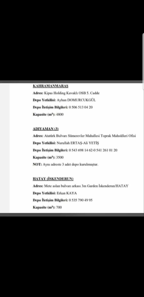 Aracısız, ücretsiz, direkt sahaya koli gönderebiliyoruz arkadaşlar…
PTT kararı ve sahada gönderilebilecek depo adresleri….