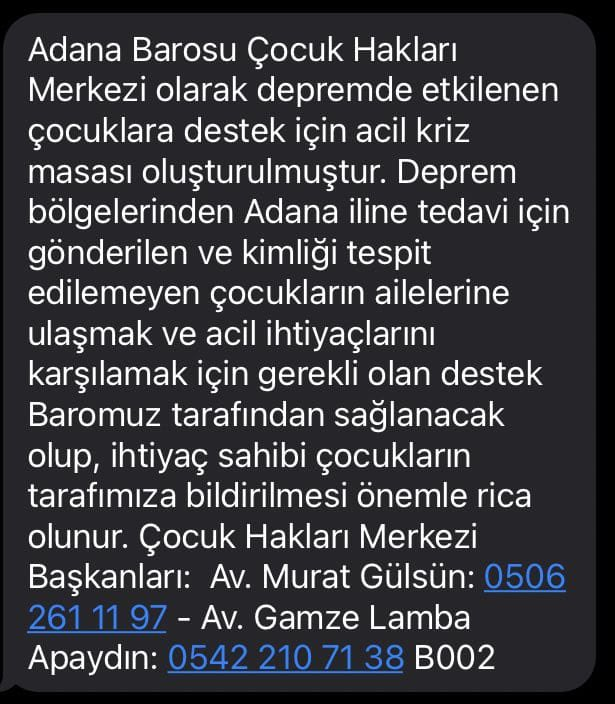 En ufak fırsatı kaçırmayan sahtekarların, namussuzların arasında çocukların zor durumlarından faydalanmak isteyenlerin olmayacağını düşünemeyiz. Lütfen bu mesajı mümkün olduğunca duyurun.