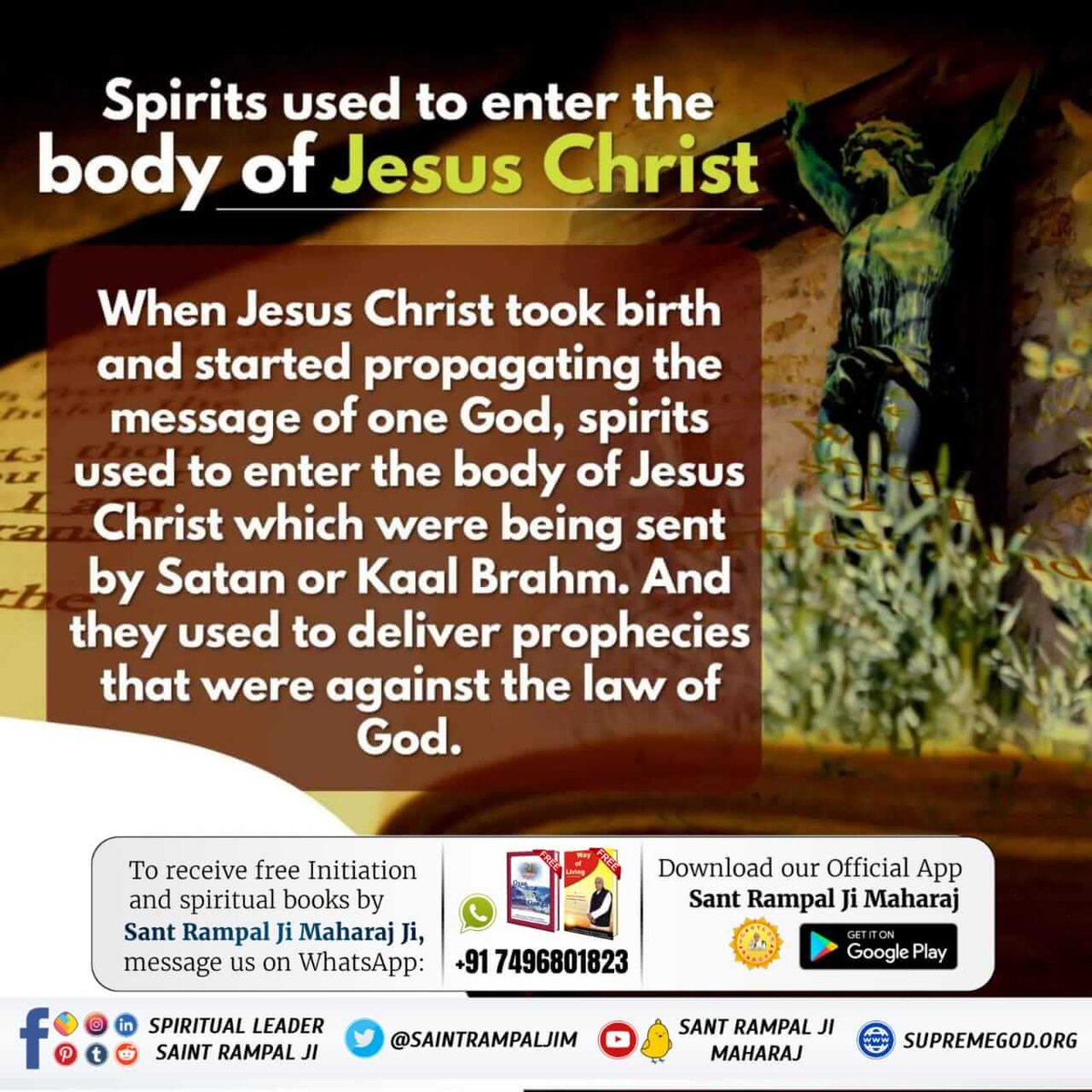 #Is_Jesus_God
jesus christ is not god
 He was an avatar sent by Kaal,
Kabir Is SupremeGod