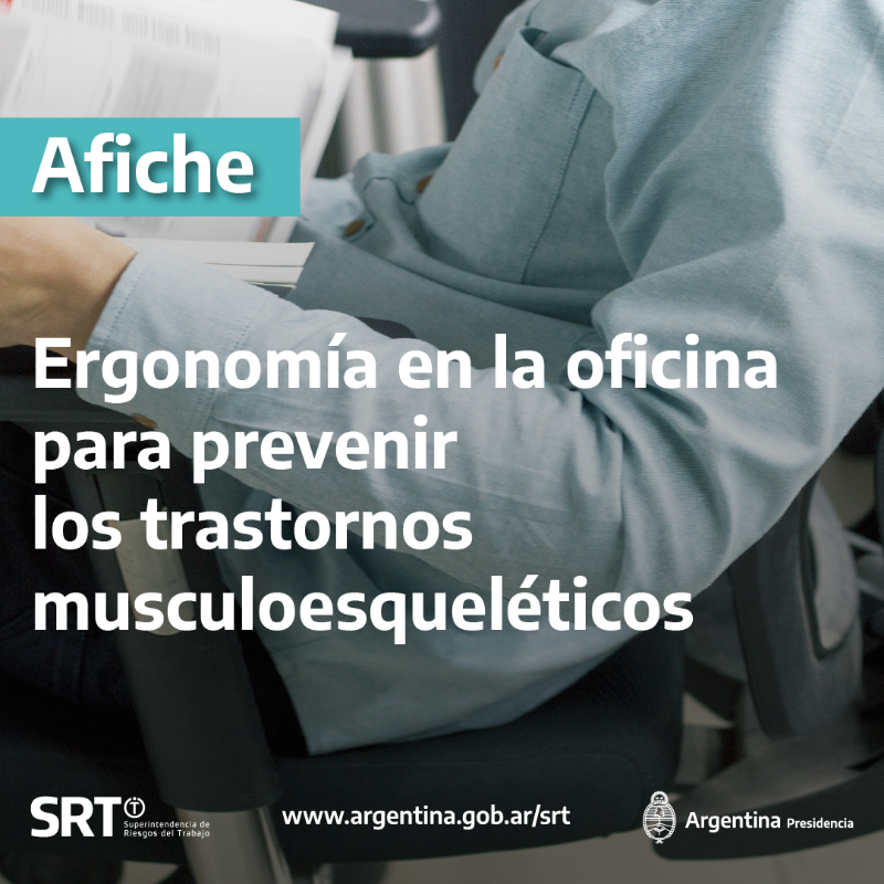 SRTArgentina's tweet photo. 💬PREVENCIÓN I Ergonomía en la oficina para prevenir los trastornos musculoesqueléticos

🔎Encontrá más recomendaciones en: https://t.co/0mvcV0aqTh

#CadaVezMasCerca
#PrimeroLaGente