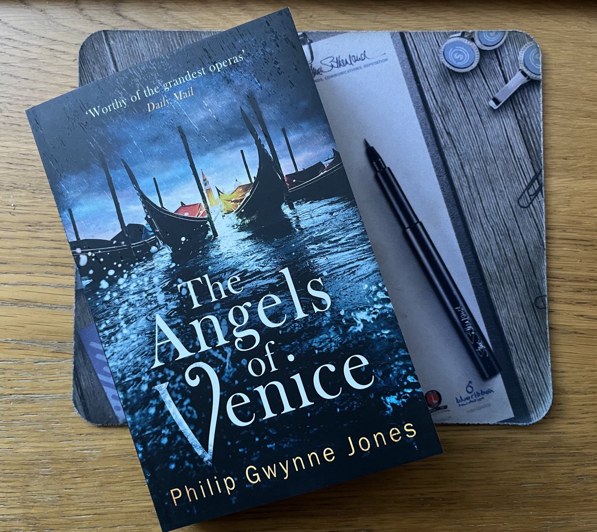 suthersuk's tweet photo. I’ve been looking forward to this; the latest book in the excellent @PGJonesVenice #NathanSutherland crime series ‘The Angels of Venice’ has just arrived! I can’t speak highly enough of these books, which are all set in #Venice…another reason why I enjoy them so much! https://t.co/hfneYyhw6A
