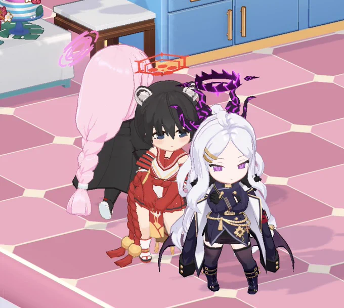 エイミが動いちゃったけど並んでた 