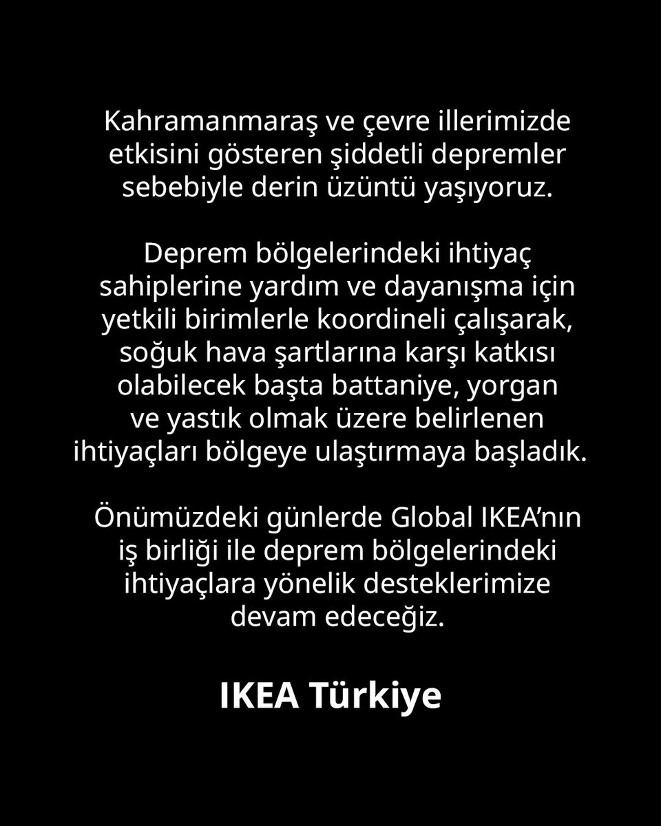 IKEATurkiye's tweet photo. Bu zor günleri birlikte atlatacağız. https://t.co/FT1lJOMMIN