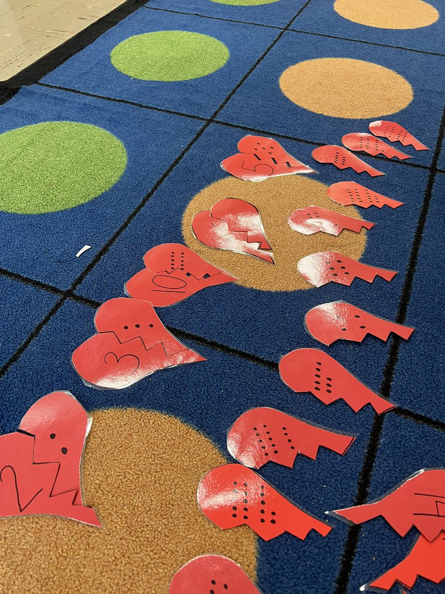 Yesterday we counted valentines sets to 20, we made sets with Pom poms, made our new letter I with conversation hearts and matched math hearts ! <a href="/balthighlandsel/">Baltimore Highlands Elementary School</a>