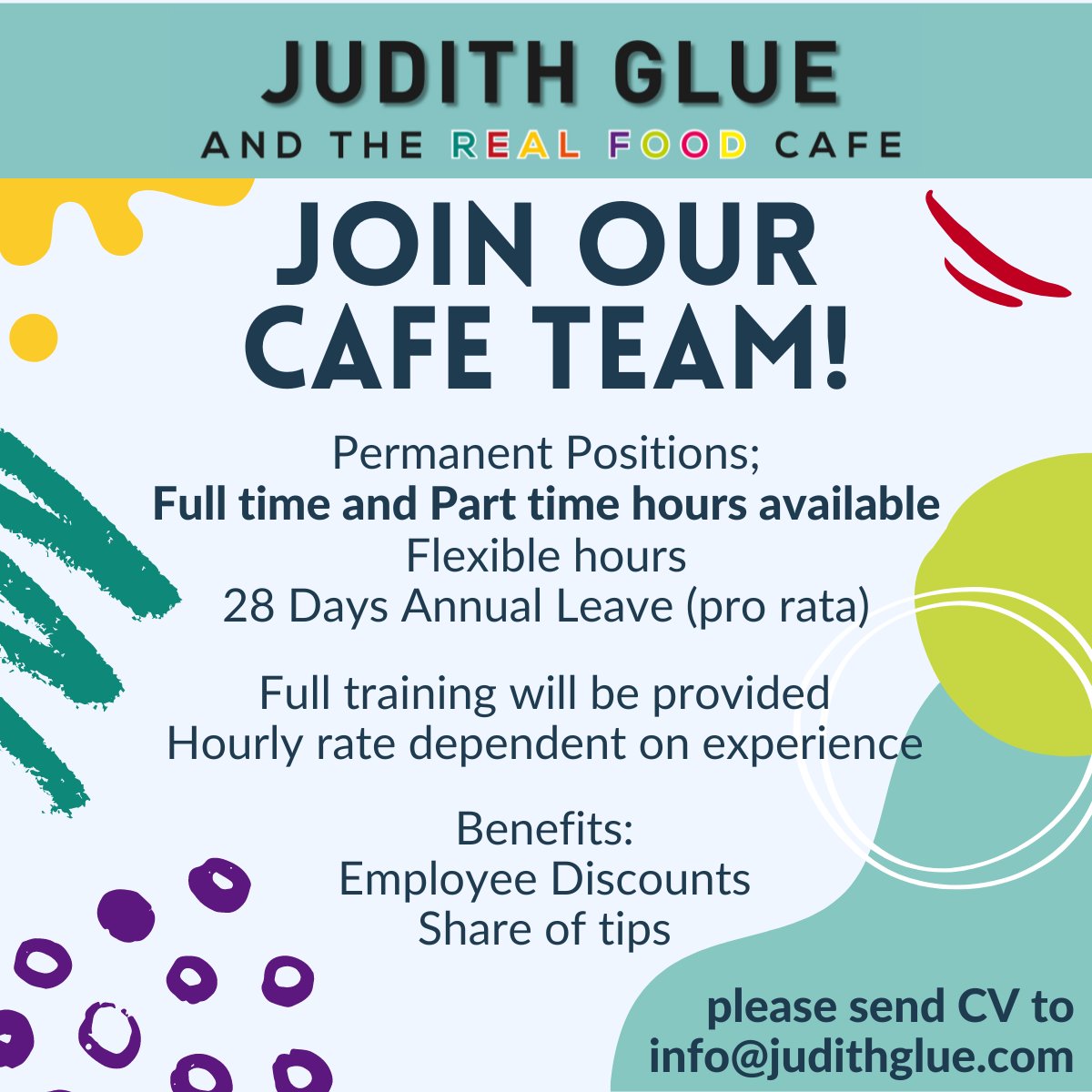 JudithGlue's tweet photo. Looking for something different? We're hiring! 
Several positions available!
For any further information or to apply with a CV and
cover letter; please email us at info@judithglue.com or
post to Judith Glue, 25 Broad Street, Kirkwall, KW15 1
DH https://t.co/bwTtAE58g9