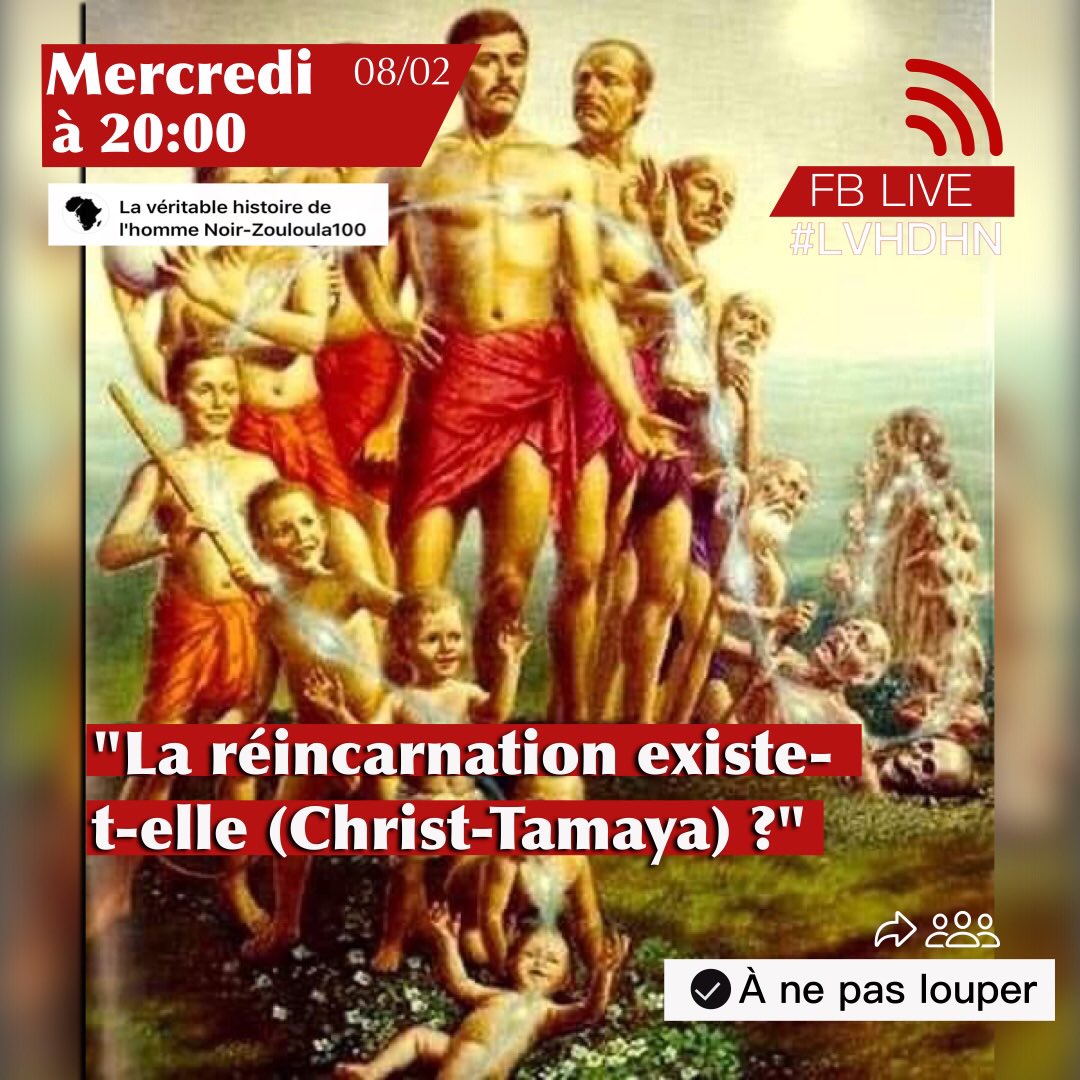 motatitimbe's tweet image. Fblive : &quot;la réincarnation existe-t-elle (Christ-Tamaya) ?&quot; 
Ce mercredi 08/02 à 20h sur la page la véritable histoire de l’homme Noir-Zouloula100 : is.gd/CN2GmW

#Zouloula100  #réincarnation #indouisme #jaïnisme #boudhisme #migrationdelâme #metempsychosis