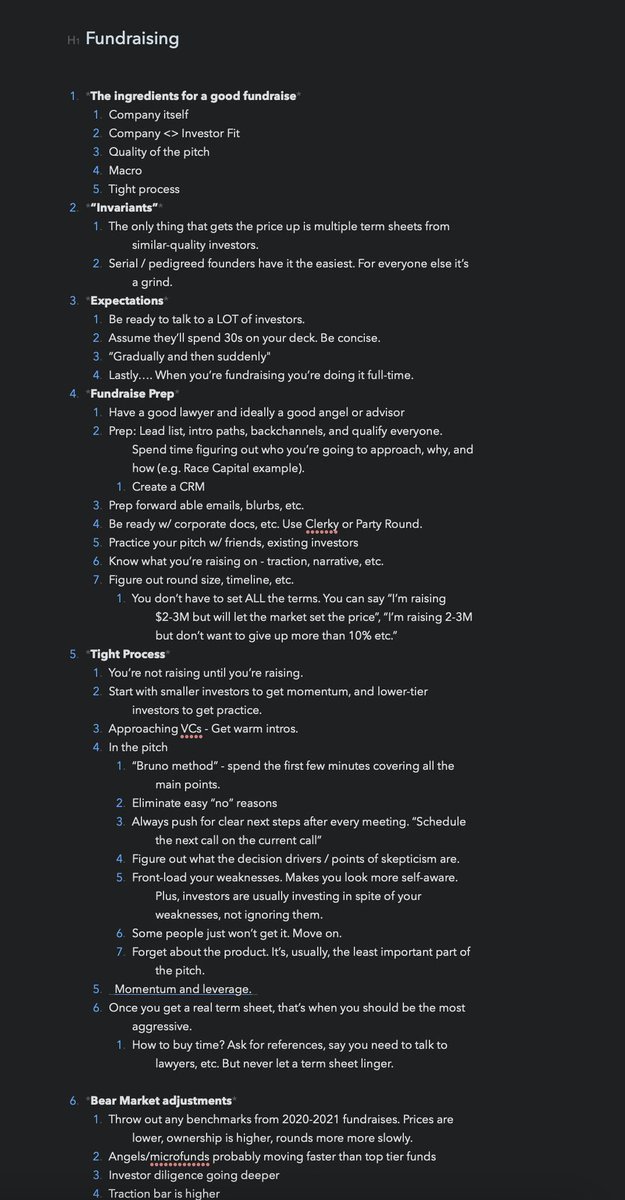 Dear founders: 👏 run 👏 a 👏 process 👏 

If you don’t, you’ll end up w a term sheet deadline wondering if you could’ve gotten better terms /  investors / leverage (from more term sheets)

It doesn’t have to be a long process, but it should be TIGHT (you can spin up quickly).