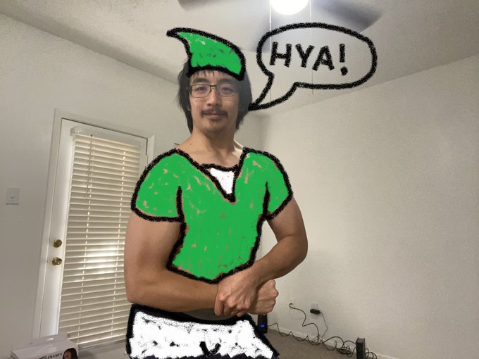 Sushi3c7 - 1 pic. @drcockula requested Link be sent, so I did my best but wound up with this Lee-nk instead! (Done in MS paint) https://t.co/GJJqO40F5m