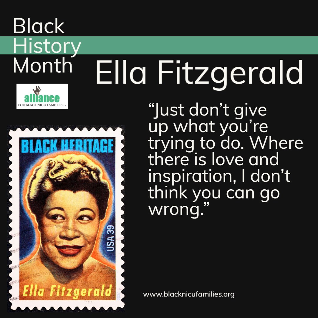 BLACK HISTORY MONTH: “Just don’t give up what you’re trying to do. Where there is love and inspiration, I don’t think you can go wrong.”
- blackhistorymonth.org

#blackhistorymonth #alliance #blacknicufamilies #ellafitzgerald #racialequity
