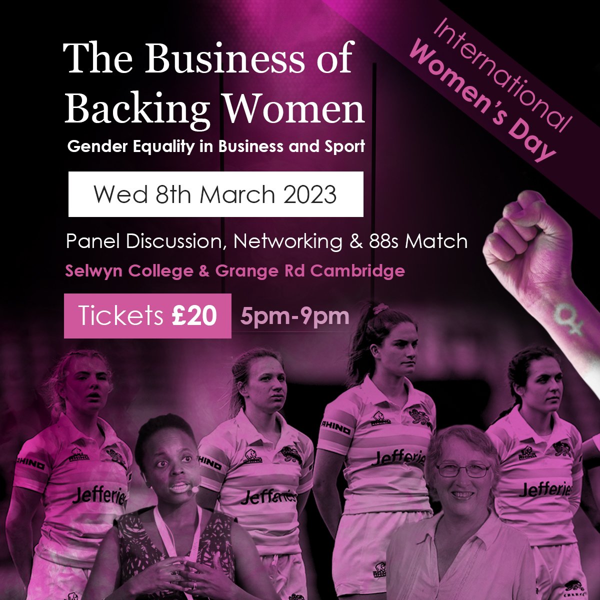 Tickets now on sale! The Business of Backing Women: Gender Equality in Business and Sport Panel Discussion. Join us on Wednesday 8th March 2023!

🎟 Tickets are on sale now from lnkd.in/eXsQfYHC for £20* per person

 #womeninbusiness #internationalwomensday #genderequality