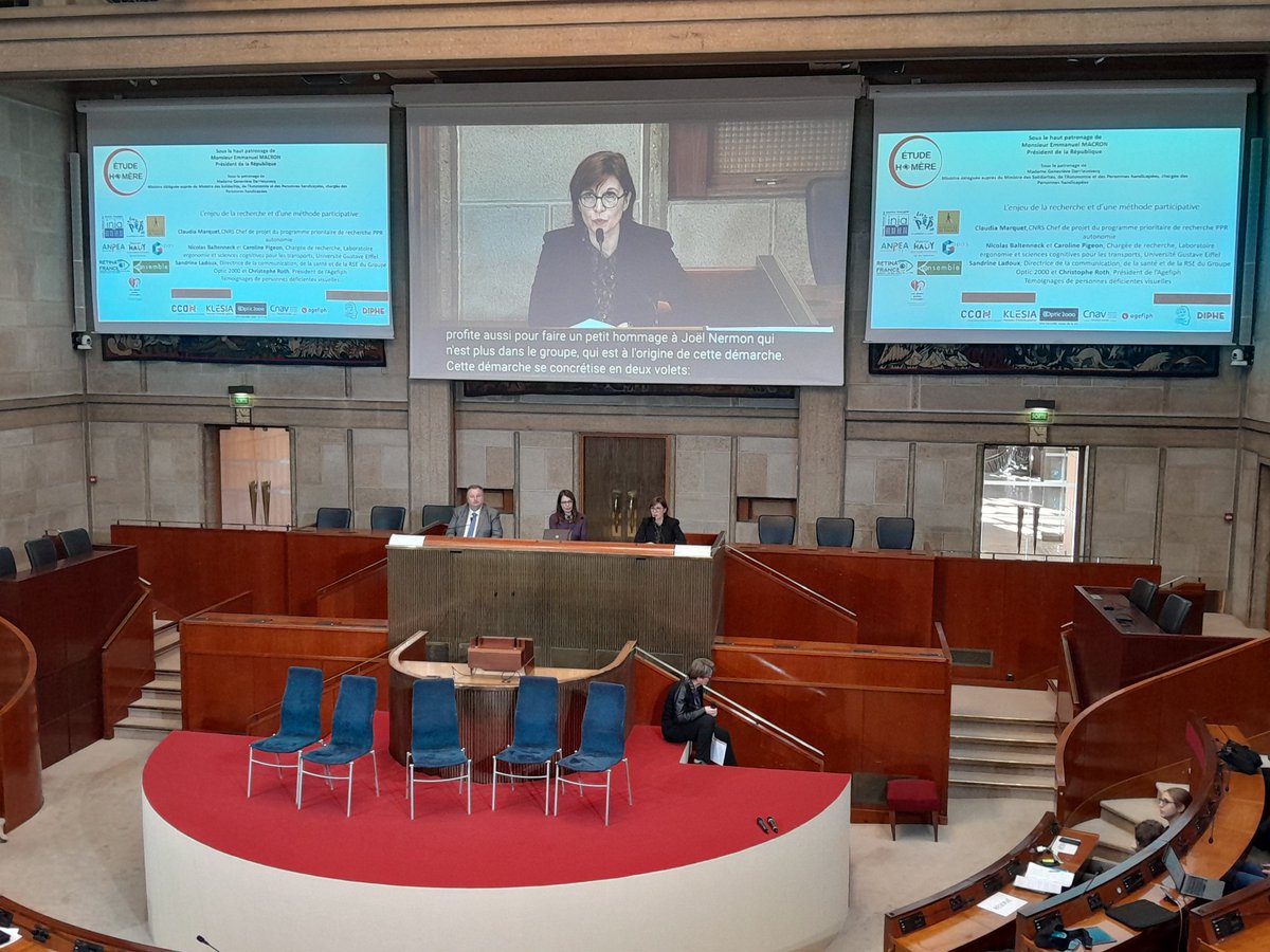 Madame Sandrine Ladoux directrice de la communication de <a href="/optic2000/">Groupement Optic 2000</a> rappelle l'engagement de <a href="/optic2000/">Groupement Optic 2000</a> dans la prise en charge de la basse vision et explique le soutien naturel que le groupe a apporté à l'#ÉtudeHomère. 
#Handicap 
7/