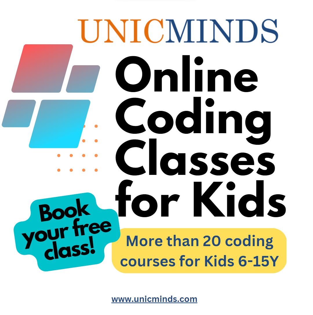 marketkeytech's tweet photo. UnicMinds Online #Coding Classes for #kids - Learn from the best in the industry. Curriculum designed by alumni who went to Ivy Leagues and worked at Amazon, AMD, #Microsoft, Progress #Software, and #UNICEF.
Book free trial -> https://t.co/BA2UMSK99y
More, Click: ALT https://t.co/ktoixvw6rC