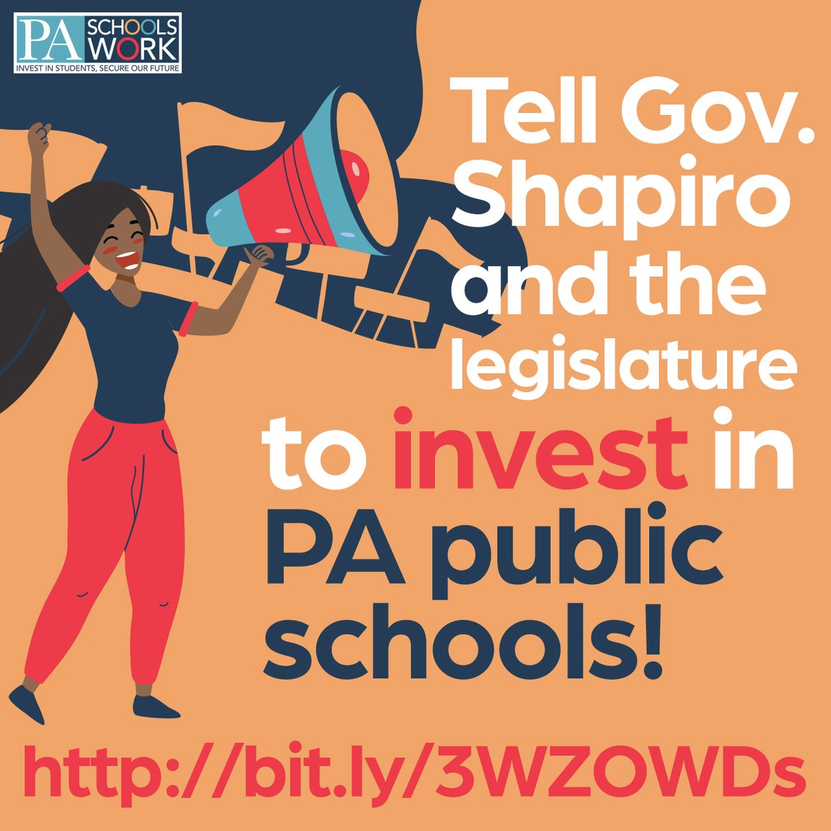 TeachPlusPA's tweet image. In PA, a new governor and a new legislature means a chance to make a BIG investment in PA public schools – PA has a $4B+ education opportunity gap; tell @GovernorShapiro and the PA leg that our kids can’t wait: bit.ly/3WZOWDs #WeWorkForFunding #PASchoolsWork