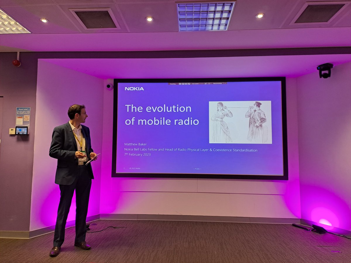 Great to have @nokia Bell Labs Fellow Matt Baker at @adastralpark today speaking on Mobile Radio Evolution.