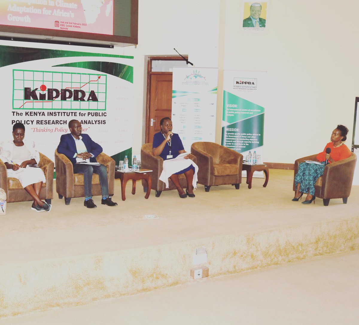 On 3rd February 2023, I was honored by the Kenya Institute for Public Policy Research and Analysis (KIPPRA) to moderate a session on Sustaining Youth Participation in Climate Adaptation for Africa's Growth - Reflections on COP 27.