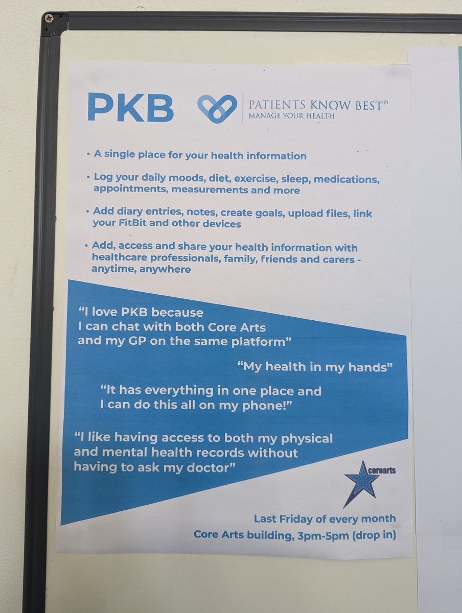 I love it when a plan comes together!!!

@coreartshackney using @patientsco to support clients to #selfmanage #physical #mentalhealth using #physicalhealthcheck information to co-produce #individual #personcentred #recoveryplanning 

@NHS_CityHackney 
@burningham_dan 
@Pers_Care