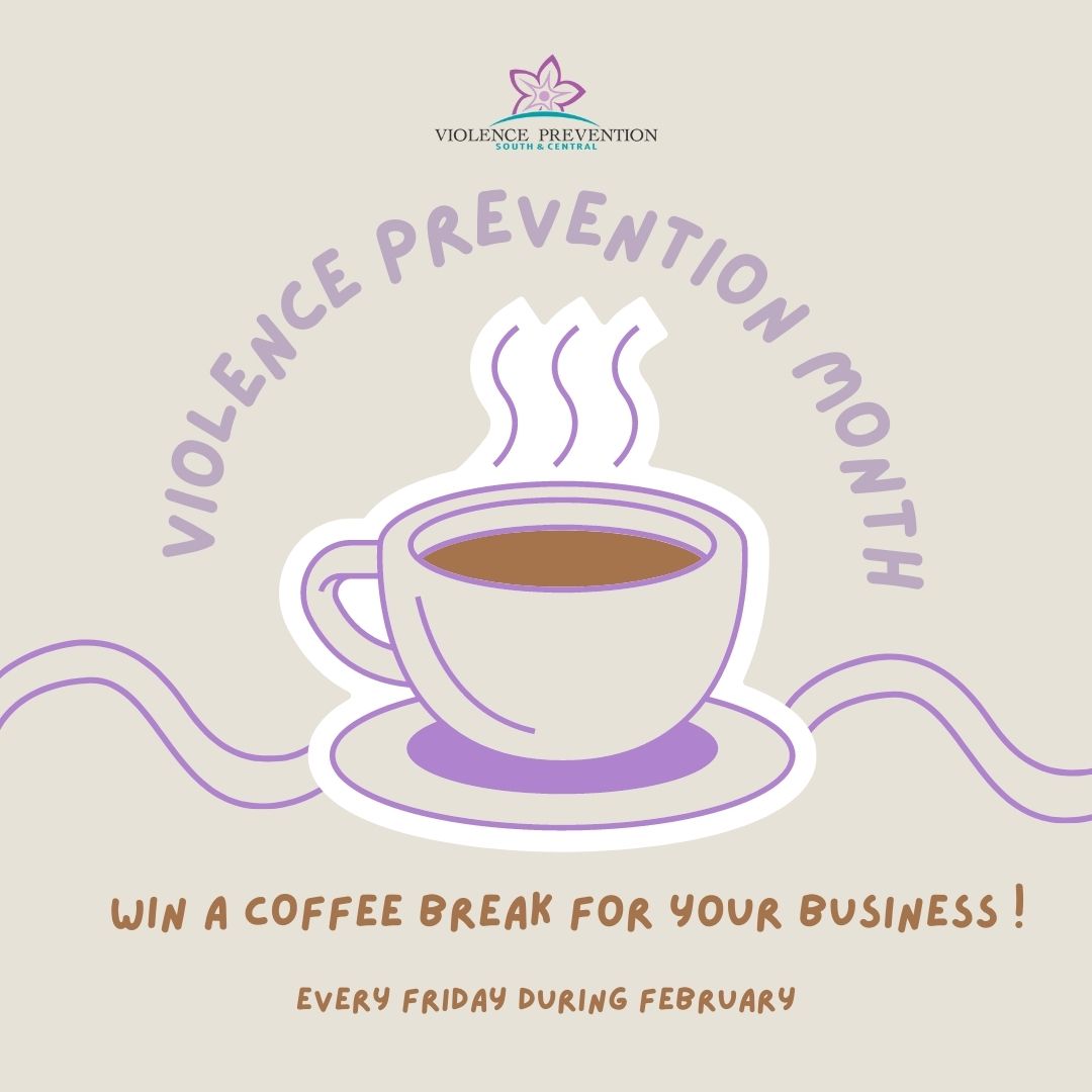 We are giving away a coffee break to one lucky business EVERY FRIDAY during the month of February. 
to 𝐖𝐈𝐍
-Dress in purple *to show your support for VP Month*
-Take a photo
-Send your photo into vpsccoordinator@gmail.com
We will draw for a winner each Friday