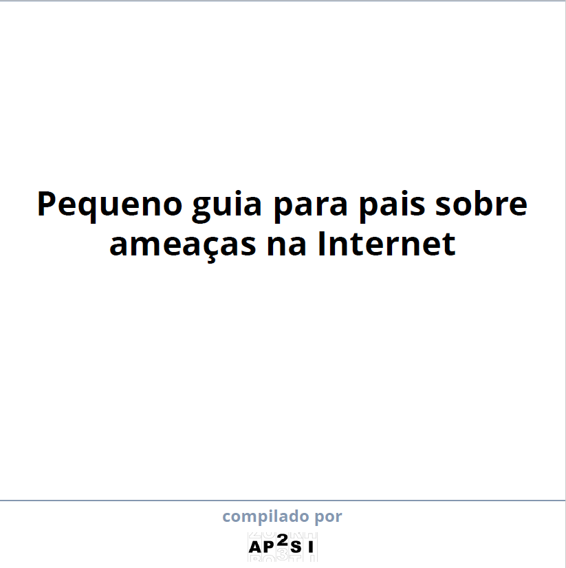 Neste Dia da Internet Mais Segura, conheça o nosso "Pequeno guia para pais sobre as ameaças na Internet", disponível aqui 👉 ap2si.org/iniciativas-ap…

#DiadaInternetMaisSegura #SaferInternetDay