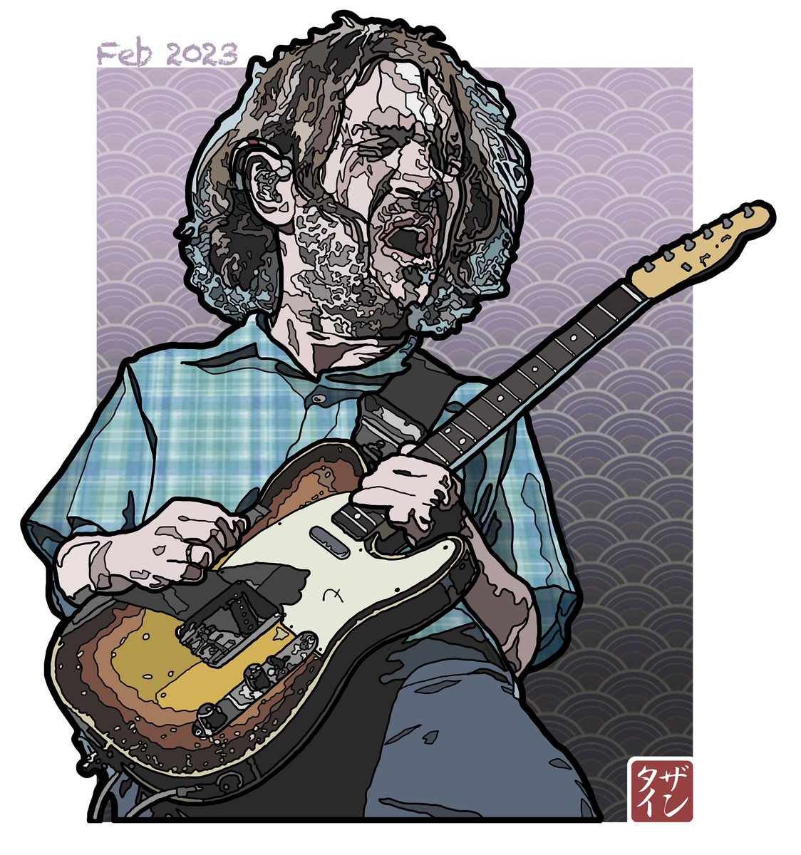 John Frusciante（来日記念2023）
#johnfrusciante #ジョンフルシアンテ
#redhotchilipeppers #rhcp レッチリ
#fenderstratocaster
#fendertelecaster
#僕の好きなギターヒーロー100and 
#taizan #タイザン #泰山 #illustration #drawing