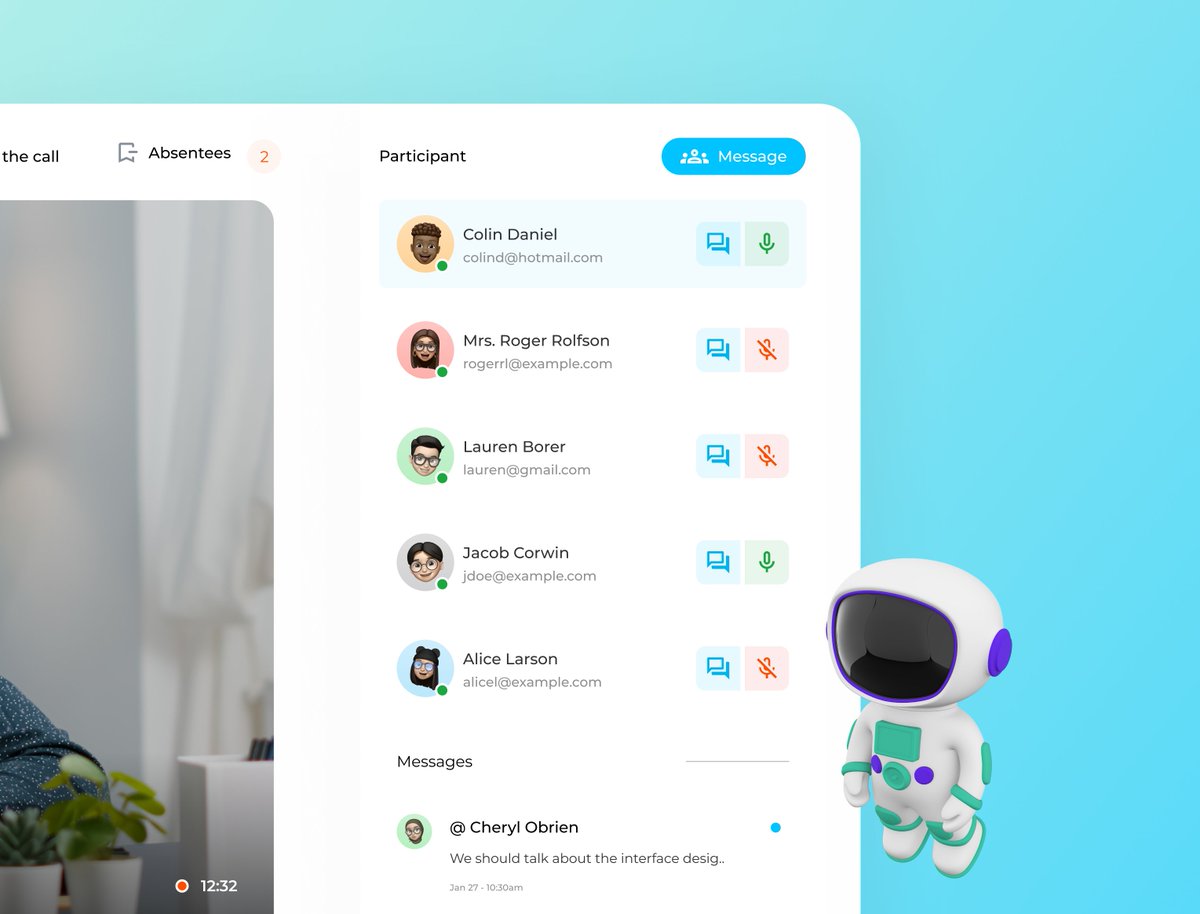 Stay connected and in control during virtual meetings...

#uidesign  #uxdesign 
#userexperience  #interactiondesign  
#productdesign  #designthinking 
#userinterface  #usabilitytesting 
#webdesign  #graphicdesign 
#designinspiration  #designtrends 
#uiux  #designcommunity