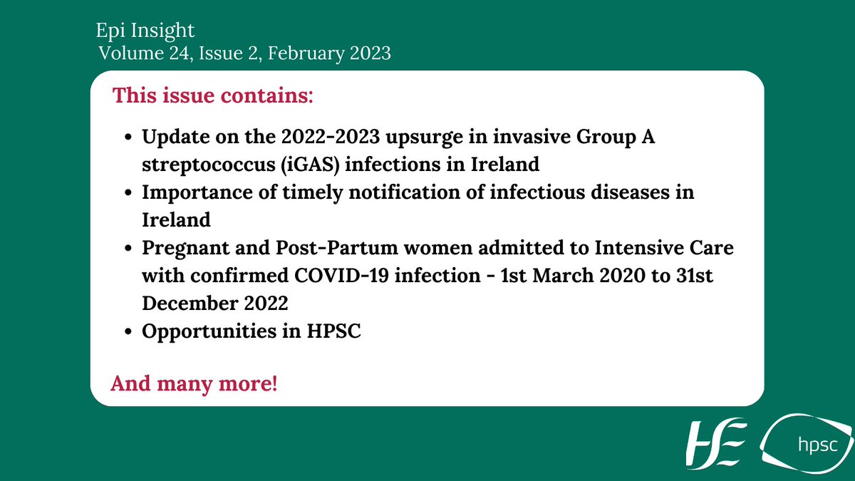 HSE Health Protection Surveillance Centre (HPSC) tweet media