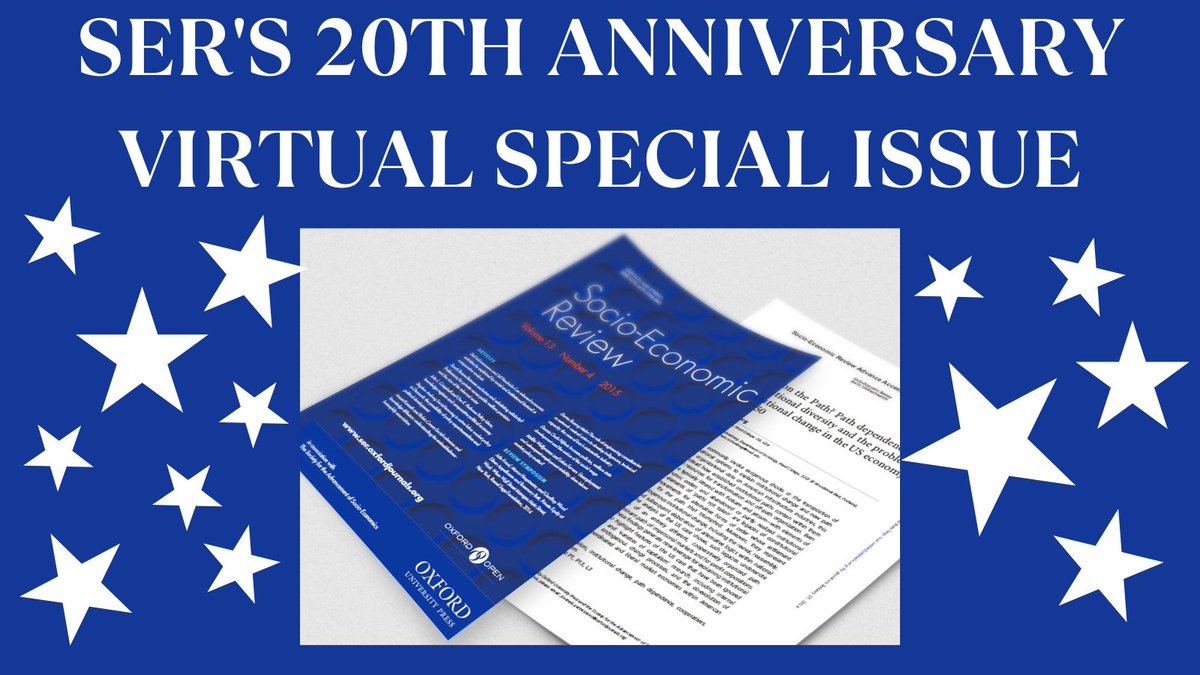 Socio-Economic Review is celebrating its 20th birthday! Please enjoy this free virtual special issue with a birthday editorial, a discussion forum by J. Beckert, N. Fligstein, B. Carruthers, and M. Fourcade, and 20 of SER’s most appreciated articles. academic.oup.com/ser/pages/sers…