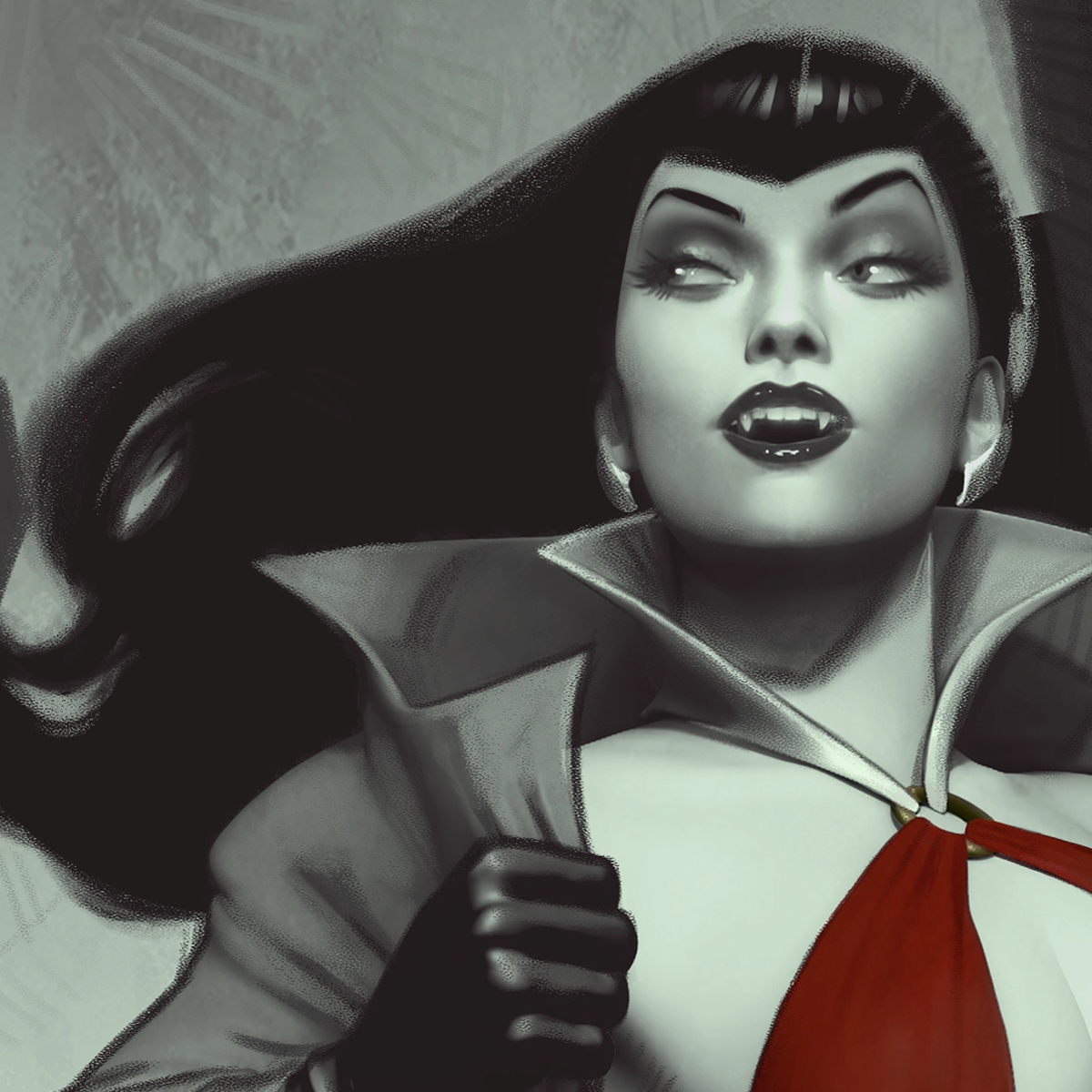 And another vamp detail revealed 🦇🧛‍♀️🦇

#Vampirella #cover #coverart #art #digiralart #detail