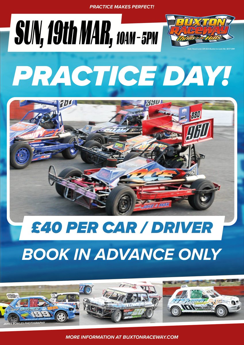 BuxtonRaceway's tweet photo. Practice Makes Perfect!

Sun 19 March - Practice Day - Open to all ORCi Formulas 10am - 5pm. 

Drivers are invited to book &amp; confirm their place, payment in advance on our website: https://t.co/qpIPhnIyXY 

Don't miss out on your place, book now!

Thank you
🏁🏁 https://t.co/98nVLmGxBZ