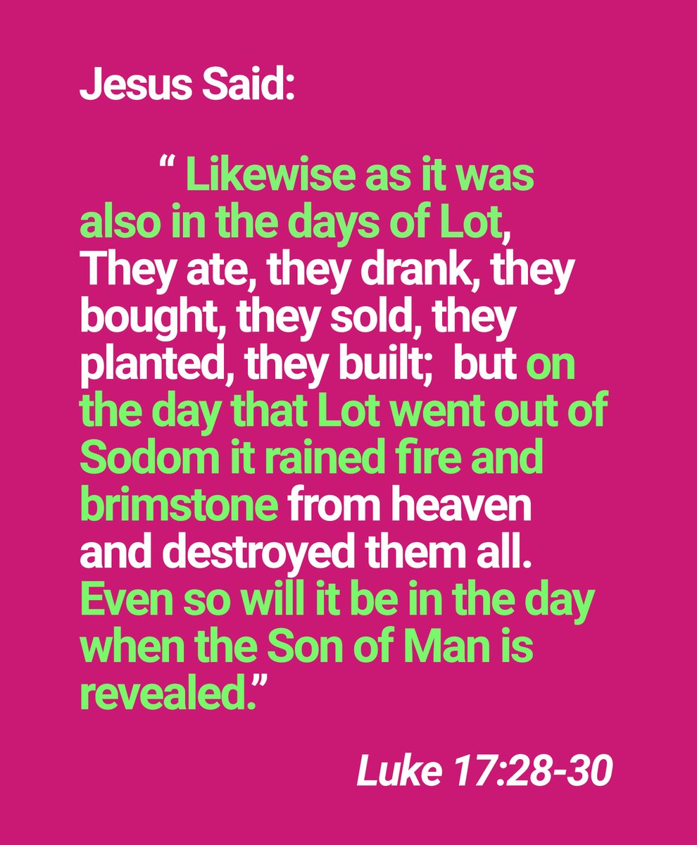 Jesus said as in the days of lot