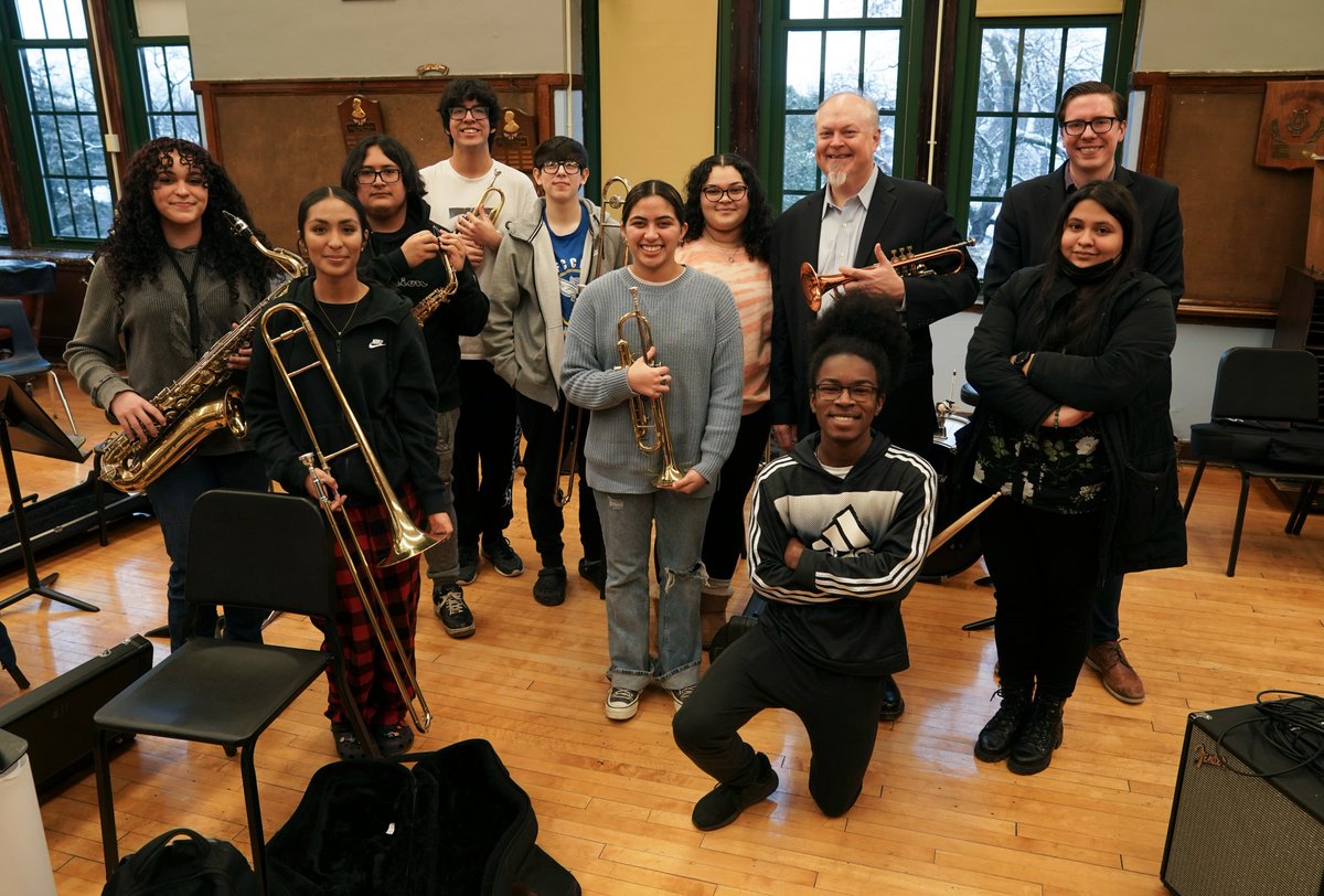 Last week, we had the opportunity to host world famous jazz artist Kenny Rampton of the Jazz at Lincoln Center Orchestra for a clinic with the Foreman Jazz Ensemble! Thank you to <a href="/chicagosymphony/">Chicago Symphony Orchestra</a> and <a href="/jazzinstitute/">Jazz In Chicago</a> for coordinating this incredible experience for our students!