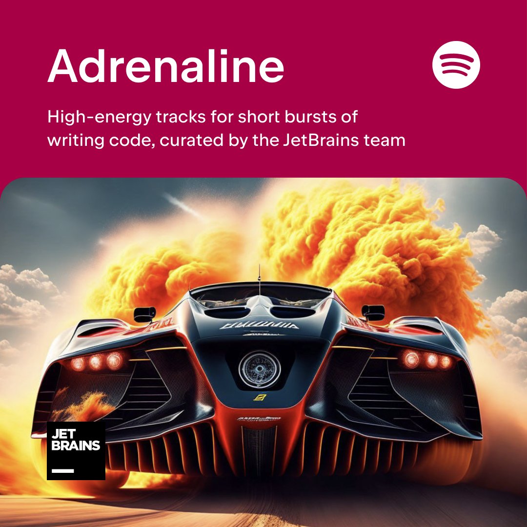jetbrains's tweet photo. The new developer #music playlist on @Spotify curated by the JetBrains team features high-powered tracks that deliver a boost of energy during short bursts of writing coding. Listen now and drop us your suggestions below! https://t.co/MbcbPp1FdD
#TheDriveToDevelop #DevPlaylist https://t.co/Grz7PYpbwH