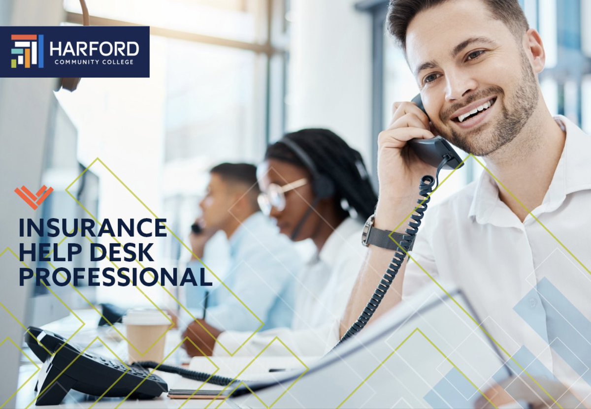 HarfordCC's tweet photo. Train now as Insurance Help Desk Professional. Prepare for MD license exam in Property &amp; Casualty Insurance and/or Life, Accident &amp; Health Insurance. Taught w/NAIP https://t.co/WbC8UXy32m #Jobs https://t.co/6ddfLG39pX