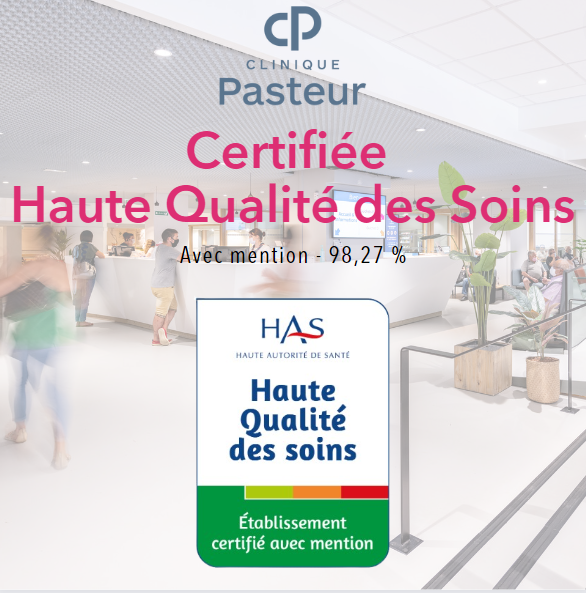 //Certification HAS// La clinique certifiée ! La HAS a publié le rapport de certification de la clinique avec une note de 98,27% ! Un grand bravo à toutes les équipes pour ce résultat qui vient concrétiser le travail quotidien et confirmer la qualité des soins pour nos patients.