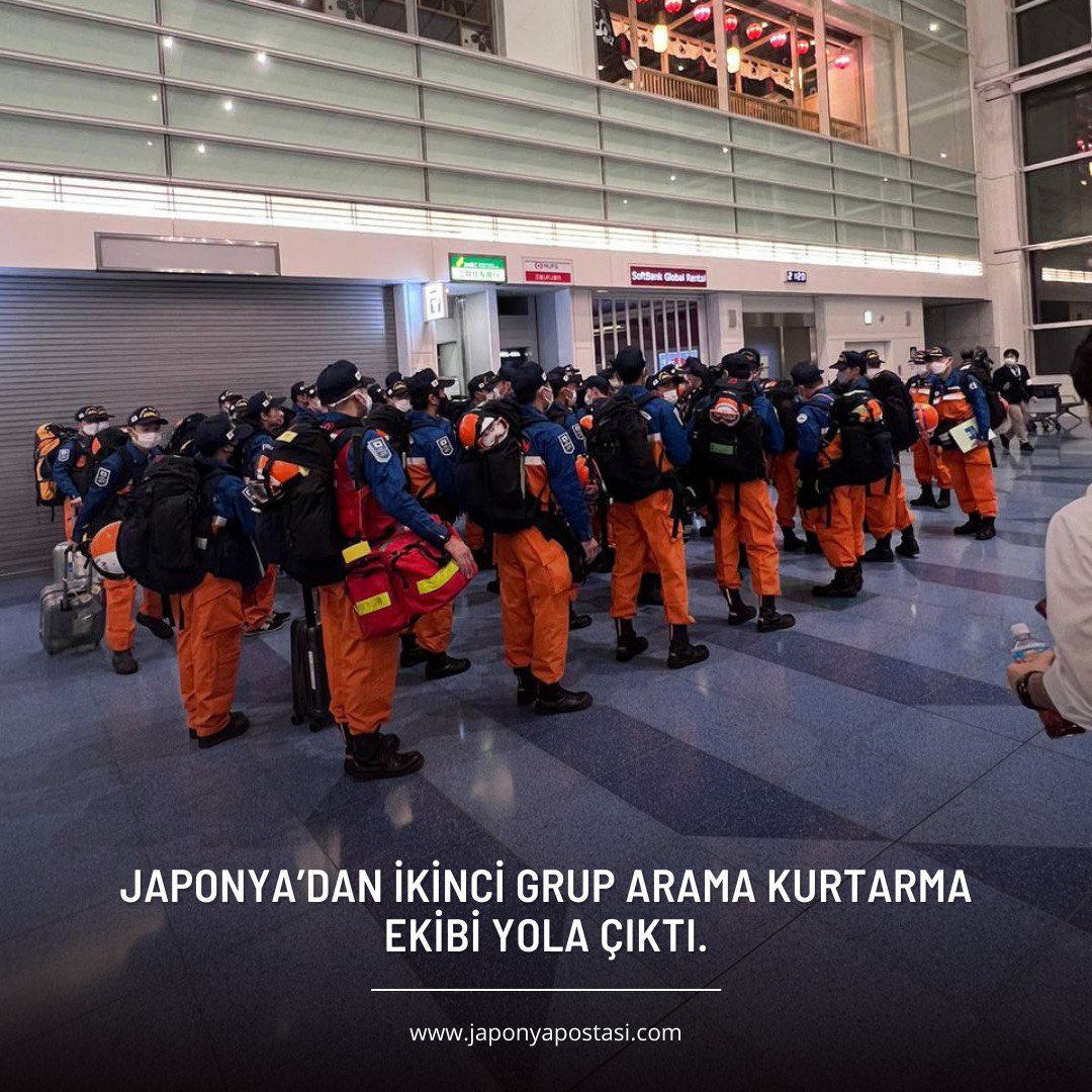 Japonya’dan ikinci grup arama kurtarma ekibi yola çıktı 🇯🇵🇹🇷