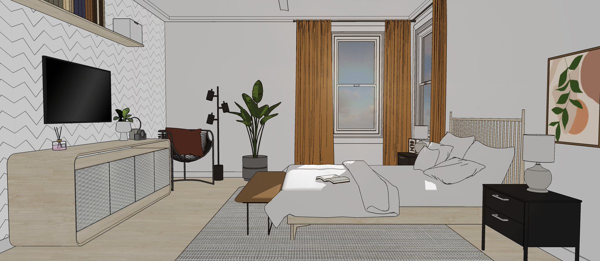 ChibiDeza's tweet photo. Fresh casual bedroom (2 versions)
https://t.co/ASC1X2qUVA
This bedroom has 2 version depending on what feels best for you: one with desk and another with a console and corner chair
#acon3D #3Dmodel #webtoon #sketchup #background #webcomic #webtoonbackground https://t.co/tUhhW4apTl