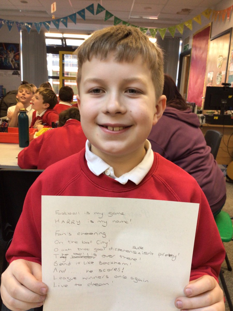 Harry and his Mum wrote this fantastic football poem this afternoon!