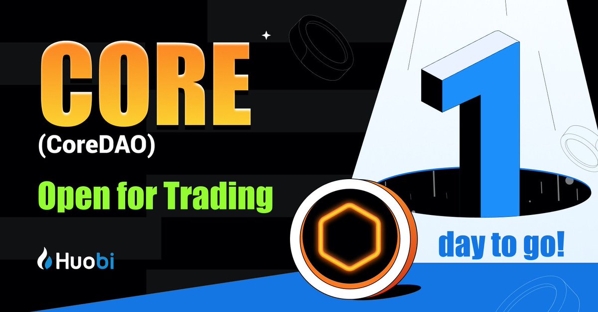 HuobiGlobal's tweet photo. 倒數一天上線🎉

火必將於2月8日20:00(GMT+8)開放 #CORE (CoreDAO)現貨交易(CORE/USDT)和網格交易(CORE/USDT)

$CORE @Coredao_Org

詳情：https://t.co/9EwOu92IXY https://t.co/NF8EAyBId3