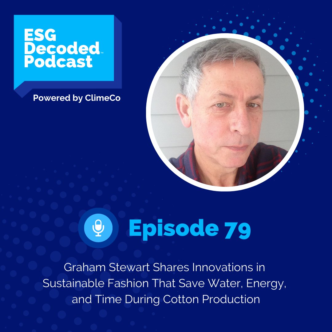 ESGDecoded's tweet image. Our new episode is live on your favorite streaming platforms! Host, Amanda Hsieh, welcomes Graham Stewart, EVP at @Fibre52. 

youtu.be/YZD5bNC4B48

#SustainableFashion #FashionIndustry #TextileProduction #LifeCycleAssessment #LCA