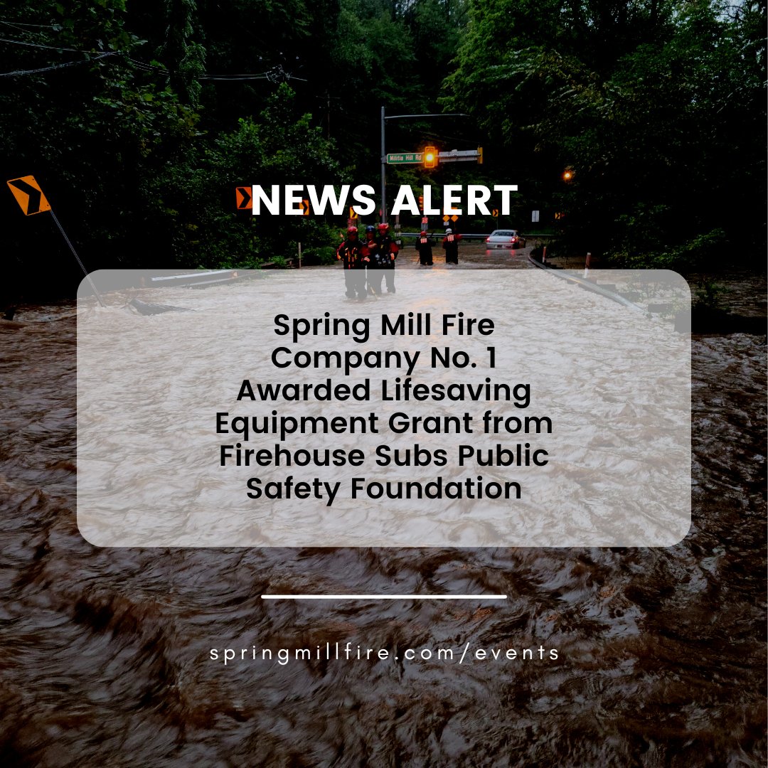 SpringMillFire's tweet photo. We're honored and gratified to announce we've been awarded a $25,200 grant by the #Firehouse Subs Public Safety Foundation which will be used to secure new #waterrescue equipment for our public safety rescue dive unit. Learn more here: https://t.co/yREXFco5Wr
@savinglives https://t.co/dWfl54D3uQ
