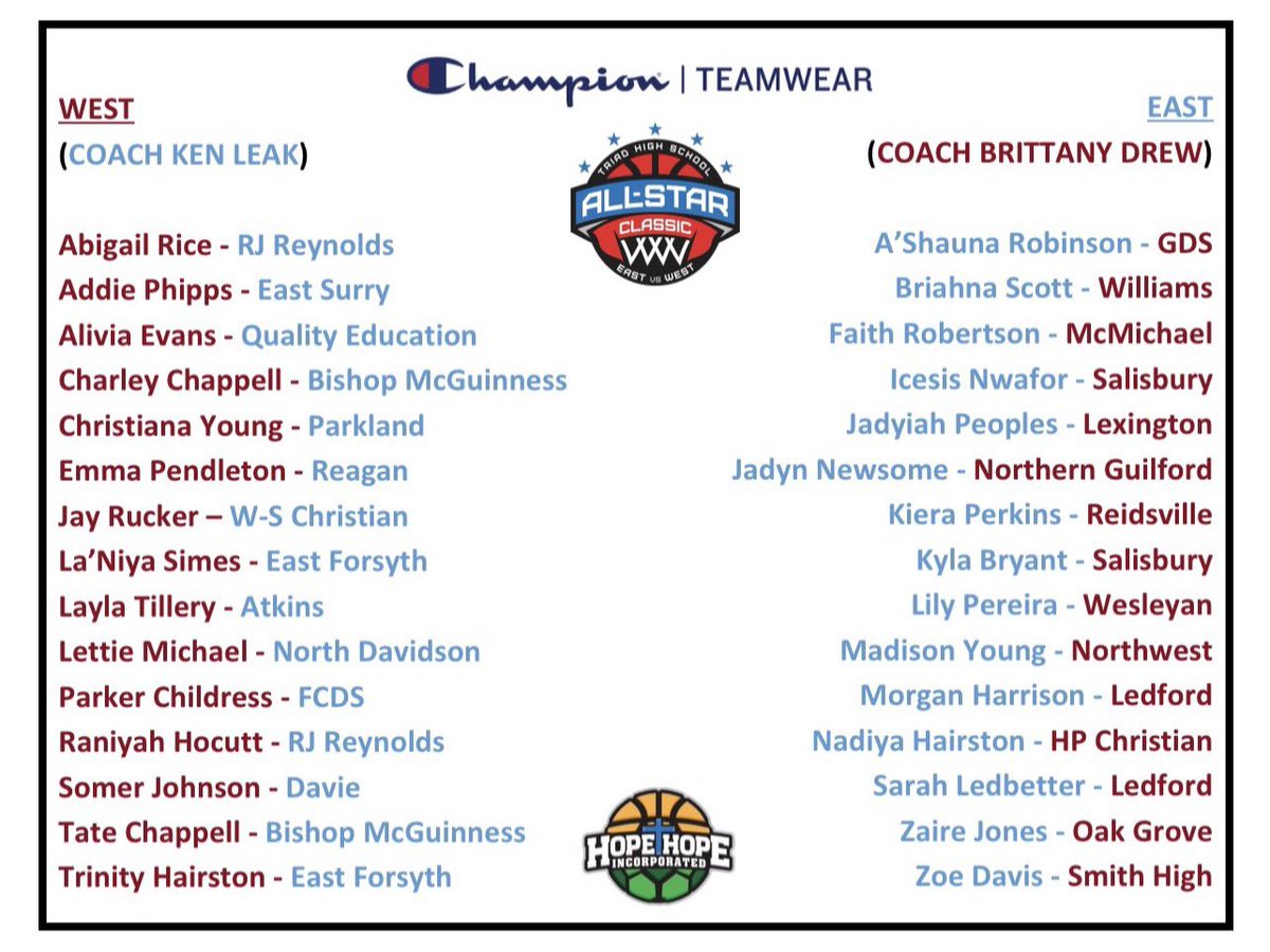 Congrats <a href="/lettie_michael/">Lettie</a> for being selected for the @TriadBCWBB <a href="/TriadAllStar/">Triad All-Star Classic</a> All Star Game!! Keep up the good work!!