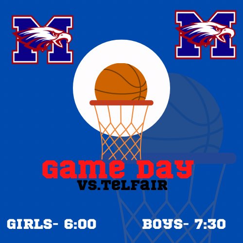 ‼️GAMEDAY‼️ THE EAGLES ARE ON THE ROAD TONIGHT FOR A NON REGION MATCH UP AGAINST THE TELFAIR CO TROJANS!!! VARSITY GIRLS TIP OFF AT 6:00 WITH VARISTY BOYS FOLLOWING AT 7:30!! COME OUT AND SHOW YOUR SUPPORT FOR BOTH TEAMS!!! #EAGLENATION 💙❤️🦅🦅