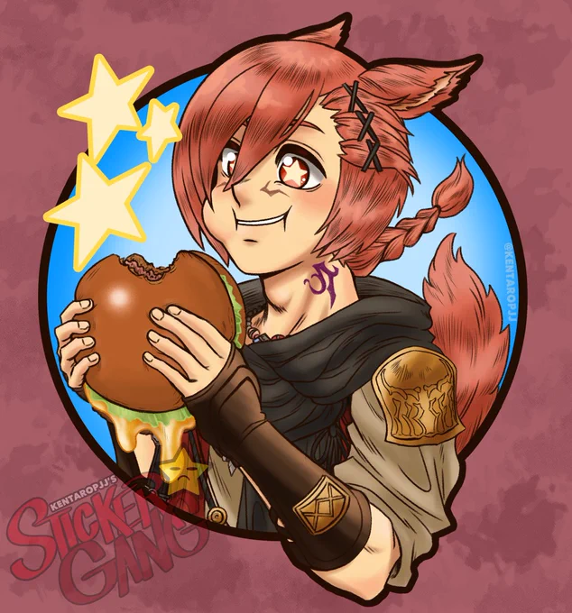 G'raha Tia loves the Archon Burger from The Last Stand #ffxiv #ff14 #FinalFantasy 